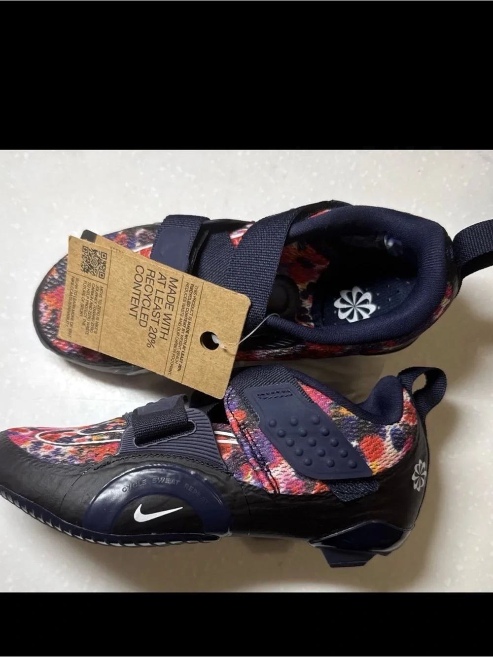 Nike Floral-Print Training Sneakers in Navy, Pink, Purple